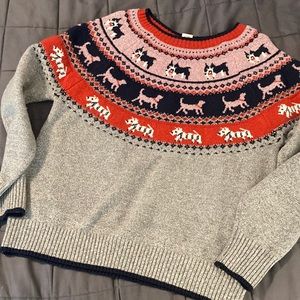 Holiday Time Fair Isle Sweater with dogs
